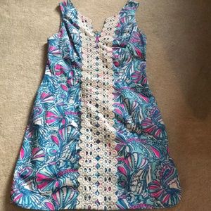 Lilly Pulitzer for Target Blue, Pink & White Sleeveless Midi Dress